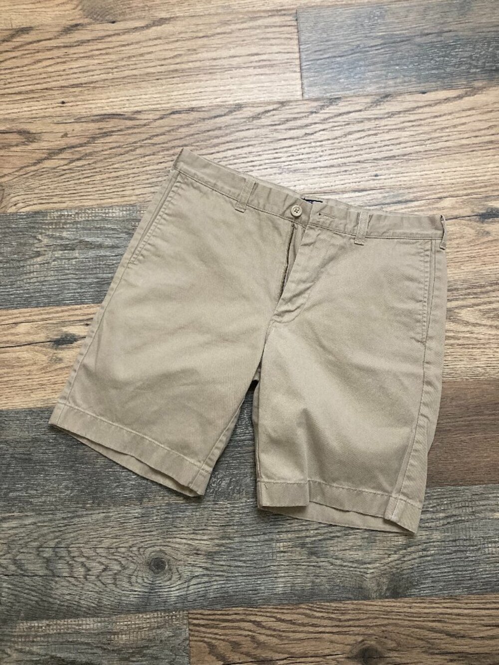 J CREW Mens 32x9 Shorts Khaki Tan Chino Cotton Casual $89